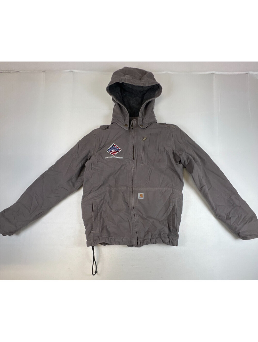 Carhartt Women S Full Swing Caldwell Sherpa Lined Gray Active Workwear Jacket